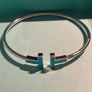 Tiffany T Turquoise Wire Bracelet in White Gold, new, bought in Sep 2025